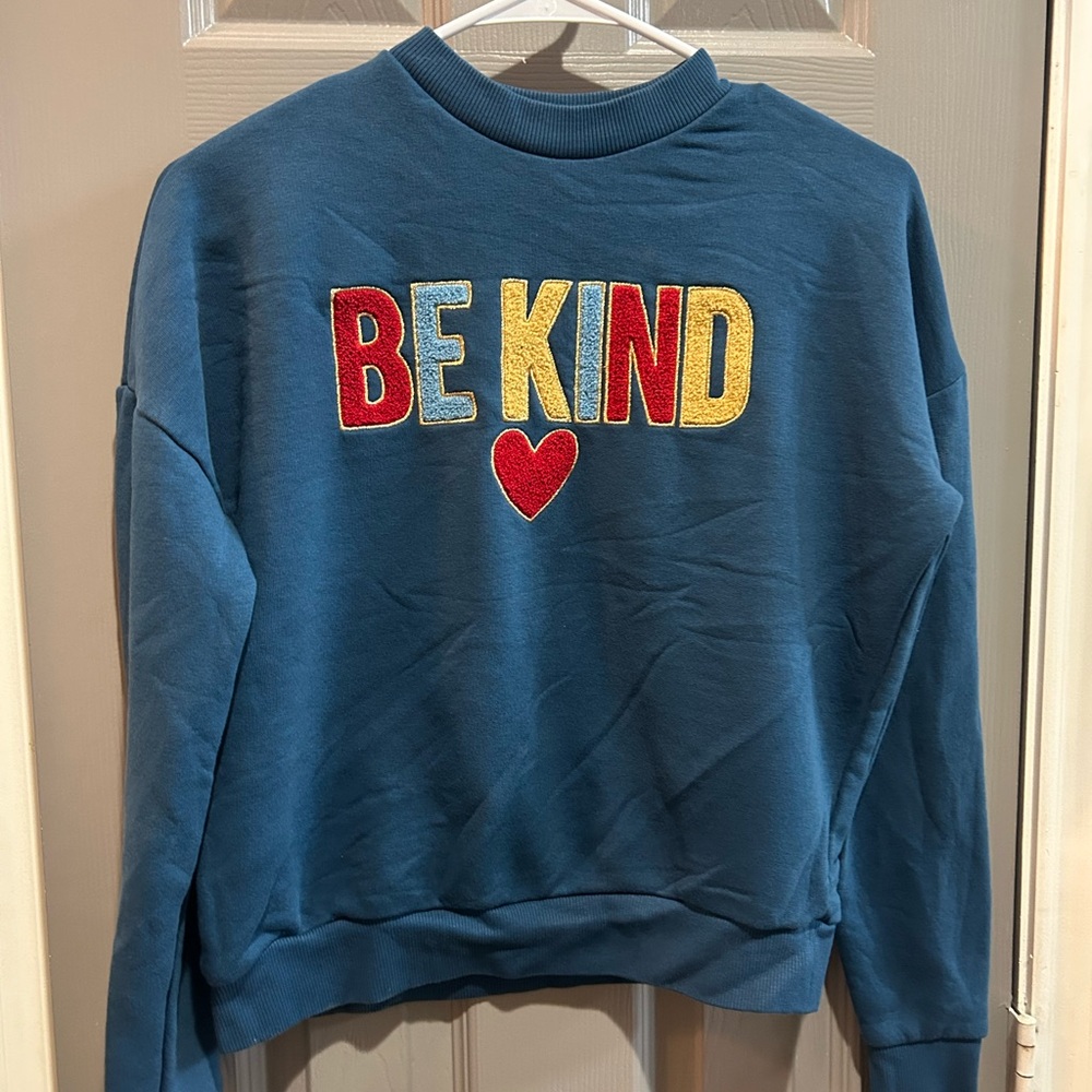 Francesca's Collections Blue 'Be Kind' Kids Sweatshirt